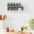 ZevrO Set 12 Zero Gravity Wall-Mount Magnetic Spice Rack, Black/Silver