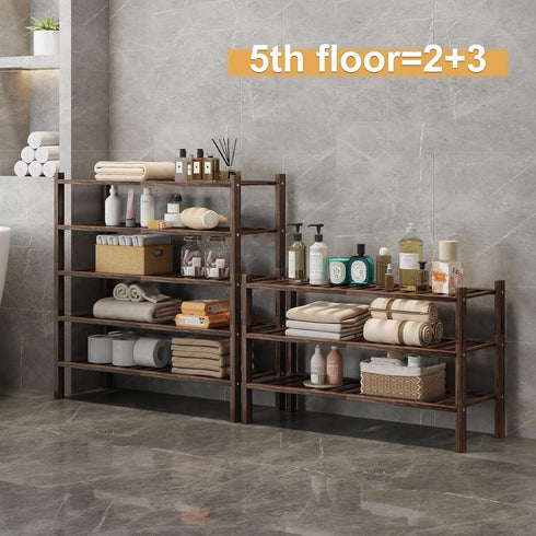 ZHUTIANXIA Closet Closet 3 Bamboo Shoe Rack Organizer for and Entryway - Space-Saving Narrow Shoe Stand - Versatile
