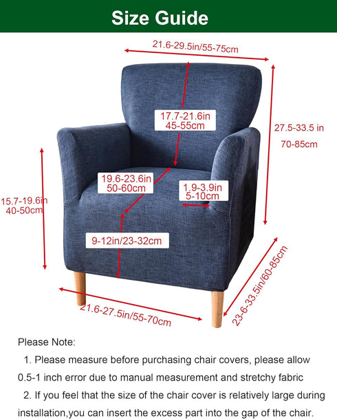 1-Piece Sofa,A16 CRFATOP Stretch Mid Century Modern Armchair Slipcover Accent Chair Covers with Arms Soft Chair