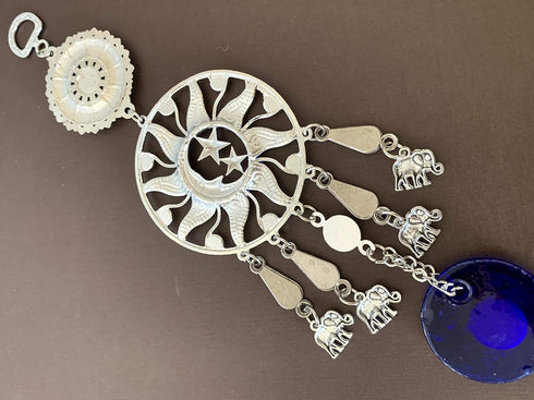 Turkish Blue Evil Eye Protective Wall Hanging Decor Amulet Ornament - CL17