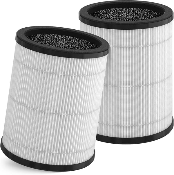KJ80 True HEPA Replacement Filter for Druiap KJ80 Purifier, 3-in-1 H13 True HEPA Filters (2-Pack)