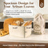 Countertop 2 ABIOTO Extra Large Bread Box for Kitchen with Bread Bags - Sturdy Modern Construction, Ribbed Design Keeps