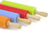 Silicone Rolling Pin for Baking, Non-Stick Dough Roller with Wooden Handle, Kitchen Accessories for Pastry
