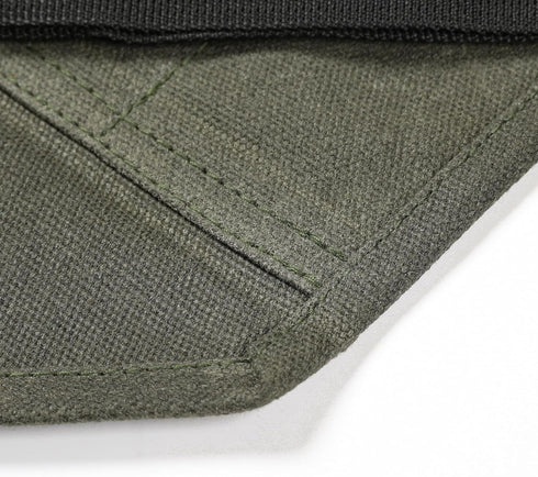 Heavy Duty Waxed Canvas Knife Roll Bag, Portable Chef Knife Bag, Durable (Army Green)