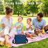 BuyAgain Navy Blue Lunch Bag, 600D Poly Small 6 Can Insulated Reusable Cooler Bag with PEVA Water-resistant Lining