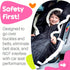 Birdy Boutique Car Seat Poncho for Kids, Reversible Warm Blanket, Safe Over Seat Belts, Black, One Size
