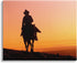 Stupell Industries Woman Riding Horse Silhouette Southwestern Sunset Landscape Canvas Wall Art, 40 x 30, Orange