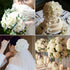 Kimura's Cabin 6pcs Faux White Hydrangea Flowers Bouquets for Home Table Centerpieces & Wedding Decoration