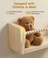 Set 3, Nursery Book Shelves for Wall of Natural Wood Bookshelves Wall Decor, Small Floating Shelf Organizer for Kids