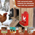 2 Pack Chicken Grit and Oyster Shell Feeder, Metal Oyster Shell Feeder with Visual Window and Lid, Hanging Gravity