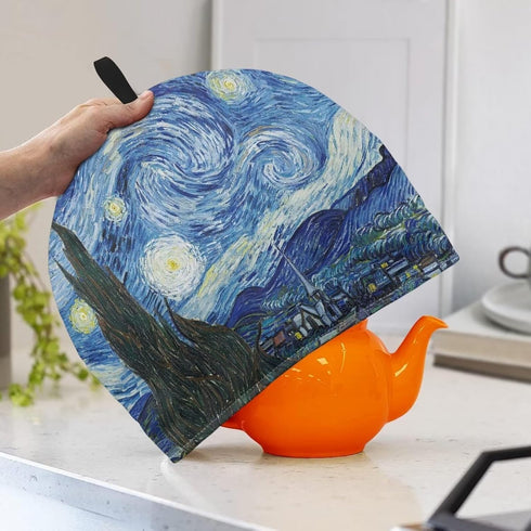Teapot Cozy Kettle Cover Tea Cozy Keep Warm Teapot Cozy Breakfast Warmer Large Double Insulated Tea Cozy for Kitchen Table Hotel Restaurant Tea Party, Night Starry Print