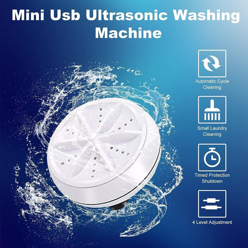 Portable Washing Machine, Mini Ultrasonic 3 in 1 Dishwashers for Home, Business, Travel, College Room, RV (3.5IN)
