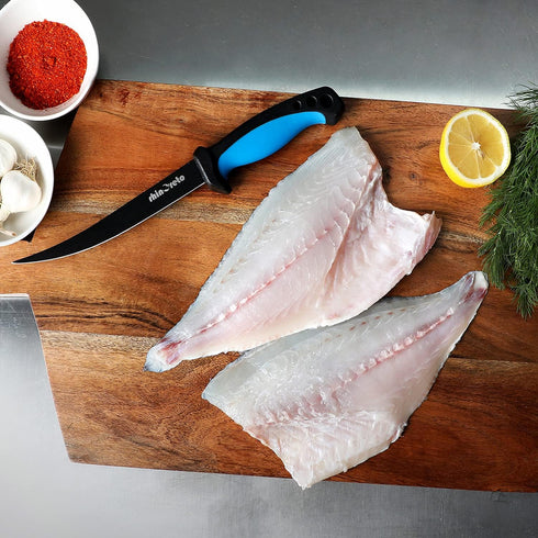 G4116 5 Inch Rhinoreto Fillet Knife for Fish - Razor Sharp German Stainless Steel Blade, Professional Filleting