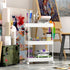 3 SPACEKEEPER Storage Rolling Cart, Tier Laundry Room Organization Utility Cart Bathroom Organizer Mobile Shelving Unit