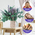 2 Bundles Dried Eucalyptus & Lavender Flowers, 100 pcs 17'' Natural Real Hanging Eucalyptus Leaves for Bathroom Decor
