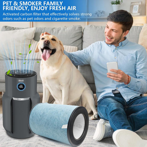 HP302 NeverChange Replacement Filter for Shark Never Change Air Purifier Max HP301, Cleans up to 99%