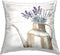 Stupell Industries 18 x 18 Lavender Herbs Country Vase Design Throw Pillow, Purple