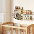 TidyCorner Upgraded Thick Floating Shelves - Multi-Use Wall-Mounted Bookshelves for Kids and Nursery, Ideal for Books