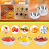 BILLIOTEAM 6 Pcs Round Stainless Steel Sauce Dishes, Mini Appetizer Plates, Sushi Dipping Bowls (3.15 x 1.18 Inch)