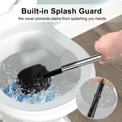 Set Toilet Brush and Holder for Bathroom, Stylish and Durable Cleaning Tool with Modern Design, Compact for Efficient