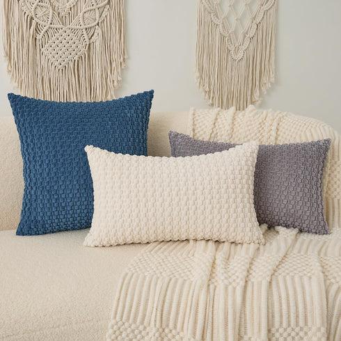 Pack 1 12x24 Inch, UGASA Lumbar Throw Pillow Covers of Super Soft Boho Corduroy Decorative Pillow Covers Cases Solid