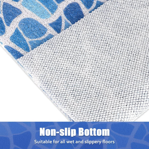 Shower Mat Bathtub Mat Non-Slip, 24x32 Inch Soft Comfort Bath Mat with Drainage Holes