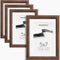 Venusmiles 5x7 Picture Frame Set of 4 Natural Solid Walnut Photo Frames