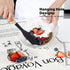 NCUE Kitchen Utensils Set, 6 Pcs Large Non-stick Silicone Cooking Utensils with Wooden Handle (Black)