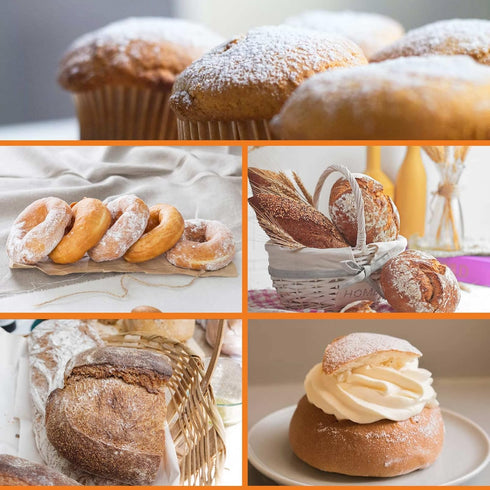 3 Donuts(4 Pcs/Set) HULISEN Pastry Cutter, Dough Blender, Cup Flour Sifter and Biscuit Cutter, Stainless Steel Dough