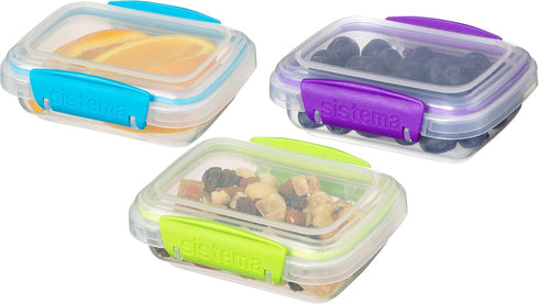 Sistema KLIP IT Accents Collection Food Storage Containers, 6.7 oz./0.2 L, 3 Count, Color May Vary
