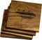 Washington DC Coasters, Engraved Acacia Wood Drink Coasters with Washington DC Flag Design, Set of 4