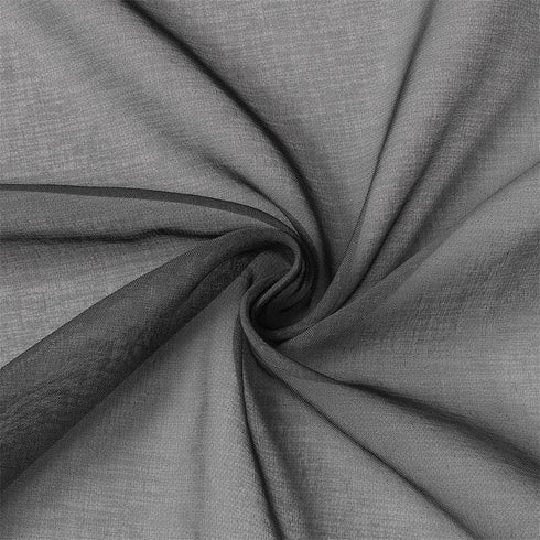 G2000 84 Inch Grommet (2 Set) Sheer & Drapes Grey and White Ombre Curtains for Bedroom & Living Room with Light
