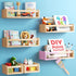 HOMEY PANDA DIY Wall-Mounted Nursery Bookshelves - 4 Long + 2 Mini