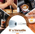 Rechargeable Milk Frother Handheld Electric Whisk Mixer with 2 Stainless Whisks, 3 Speed Adjustable Foam Maker for