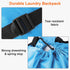 Durable Laundry Bag Backpack for College Dorm, Portable Hamper Bag with Shoulder Straps and Mesh Pockets (Blue)