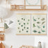 16x24 Inches BCUANGD Dinosaur Dino Paws Wall Decor - Baby Toddler Boys Room Wall Art Poster Hanger with Wood Frames