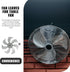 LIFKOME 7 Leaves Fan Blades, 13.4 Inch Electric Table Pedestal Fan Blades Accessories 340mm