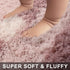 5x7 Feet Area Rugs for Living Room Bedroom,Pink and White Machine Washable Soft Fluffy Shaggy Indoor Rug, Floor Carpet