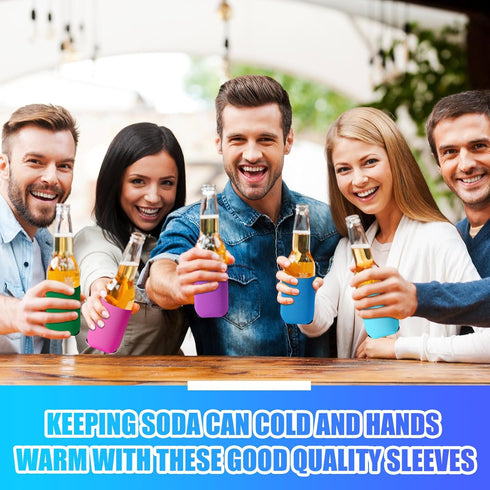 CHENGU 100 Pack Blank Can Cooler Sleeves Neoprene Insulated Beer Sleeves for Can Cooler Sleeves Sublimation Sleeves