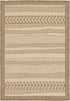 Unique Loom Outdoor Border Collection Area Rug, 2' 2" x 3' 1" Rectangle, Beige/Brown Lines