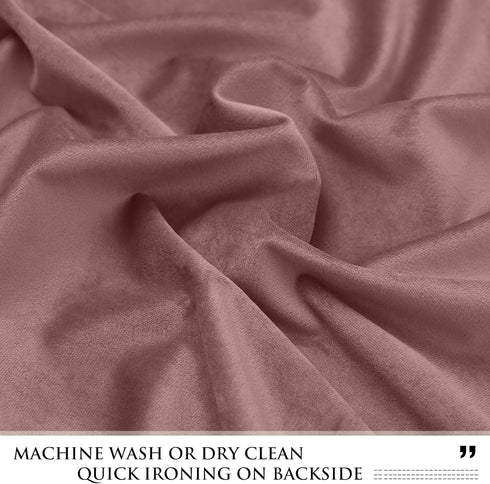 84 inches Grommet W52 L84, 2 StangH Velvet Curtains Long, Wild Rose Pink Room Darkening Curtains for Bedroom, Nursery