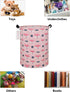 QUEENLALA Large Storage Basket, Collapsible Round Laundry Hamper/Bathroom Decor, Boys and Girls Clothing Bin