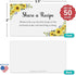 321Done Sunflower Request a Recipe Card (Set of 50) 3.5x2 White - Floral Recipe Share Insert Card for Bridal Shower Invitation, Keepsake, Heavy Cardstock, Matching Recipe Cards - Made in USA by 321Done