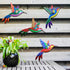 WHBIMGOOO 3D Metal Hummingbird Wall Decor - Outdoor Fence Decorations for Garden, Patio, Living Room (4 Pack)