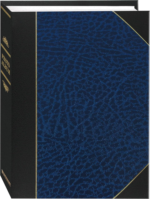 Pioneer Photo Albums LBT-57/NB 50-Pocket Photo Album, Navy Blue and Black Leatherette Cover, 5 by 7-Inch