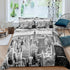 Erosebridal City Building Bedding Set King, New York Theme Comforter Cover, Urban Bedspread with 2 Pillow Cases