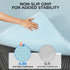 3 Inch OhGeni Memory Foam Mattress Topper Pad, Soft Bed Cover with Anti-Slip Base, Size Twin, Style with Cover