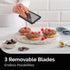 Cheese Grater with Handle - Box Grater Cheese Shredder - Stainless Steel Food Grater - Garlic Crusher and Mincer Tool
