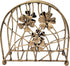 Antique Bronze Metal Floral Petals & Branches Freestanding Napkin Holder, Tabletop Tissue Dispenser