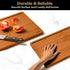 SMIRLY Large Bamboo Cutting Board for Kitchen, Wooden Board with Juice Groove